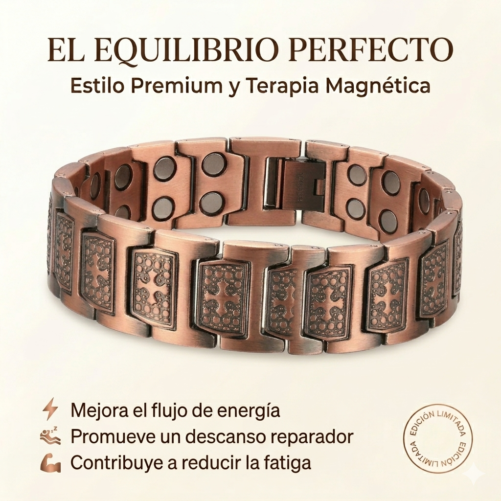 Pulsera Magnética de Acero Inoxidable para Hombre — Mejora la Circulación y el Estilo con un Solo Accesorio