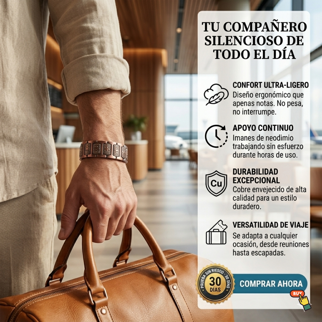 Pulsera Magnética de Acero Inoxidable para Hombre — Mejora la Circulación y el Estilo con un Solo Accesorio