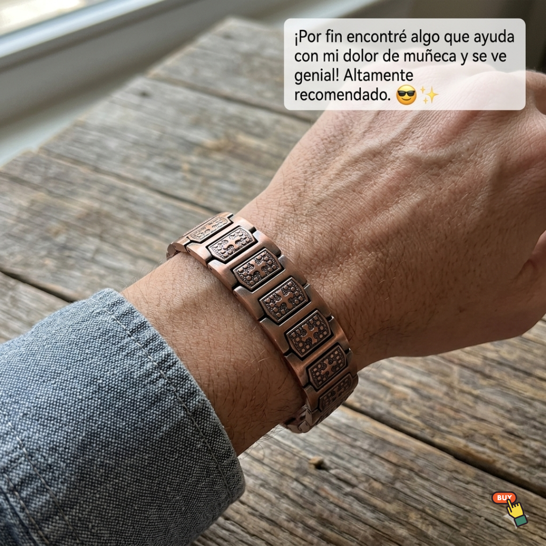 Pulsera Magnética de Acero Inoxidable para Hombre — Mejora la Circulación y el Estilo con un Solo Accesorio